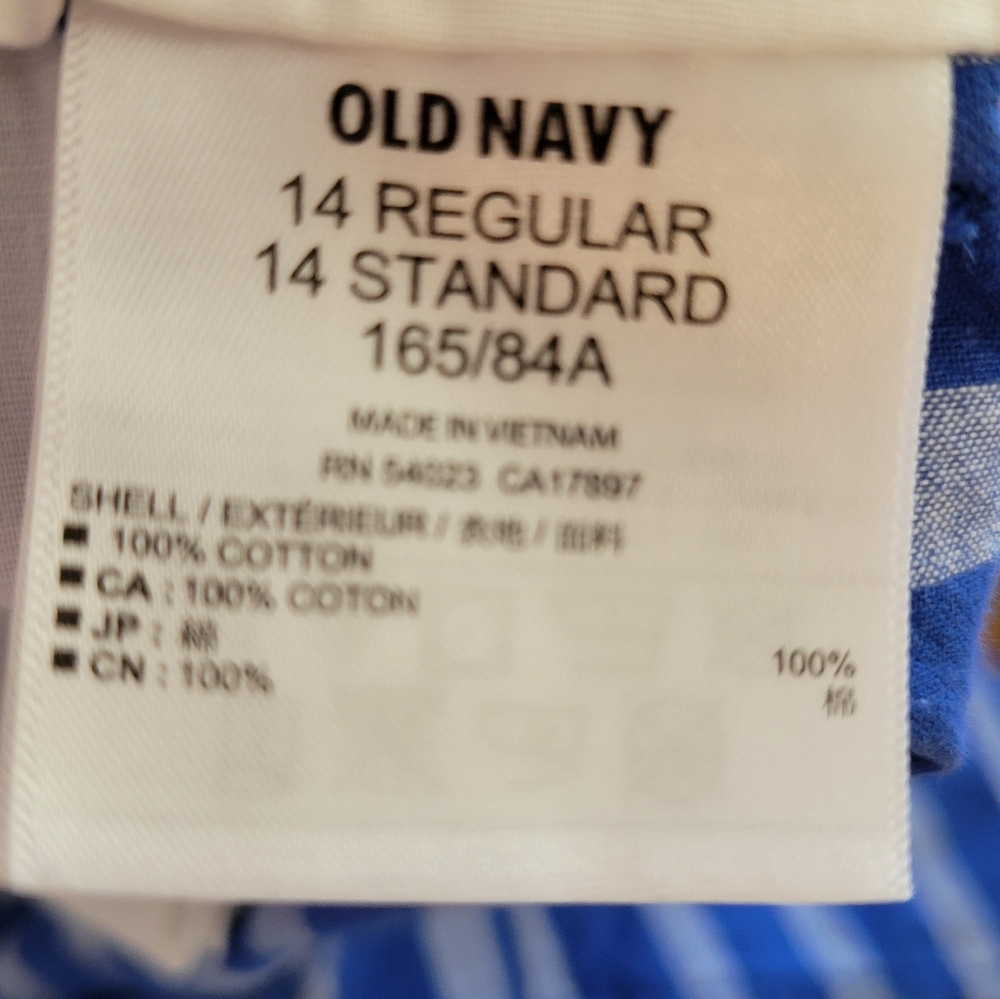 Old Navy Blue and Gray Striped Short Shorts. Womens Size 14 Regular 2014 Y2K - Picture 7 of 8